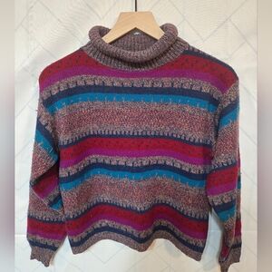 Vtg Striped College Town Sweater 80s-90s